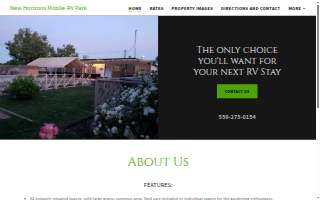 New Horizons Mobile Rv Park website
