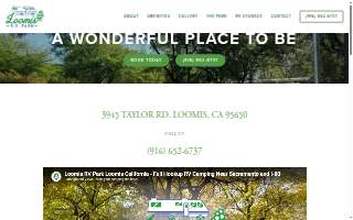 Loomis Rv Park website