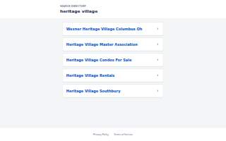Heritage Village website