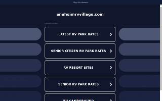 Anaheim Rv Village website