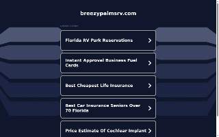 Breezy Palms Rv Park website