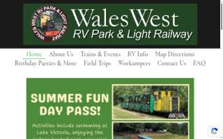 Wales West Rv Resort & Train website