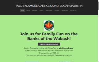 Tall Sycamore Campgrounds website