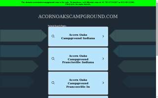 Acorn Oaks Campgrounds website