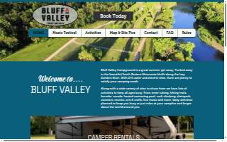 Bluff Valley Campgrounds website