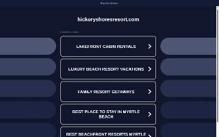 Hickory Shores Resorts website