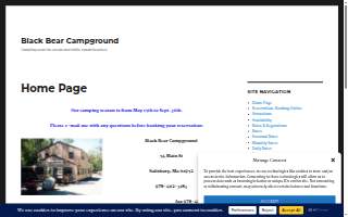 Black Bear Camp Grounds website