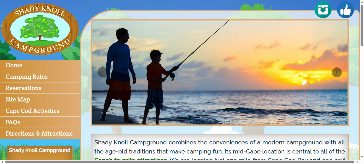 Shady Knoll Campground website