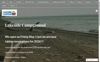 Lakeside Campgrounds website