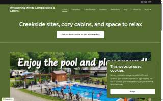 Whispering Winds Campground website