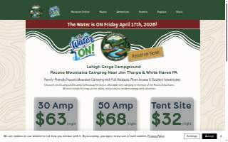 Lehigh Gorge Campground website