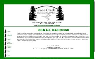 Cane Creek Campground & Rv Prk website