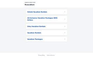 R Vacation Campground website