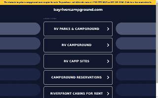 Bay River Campground website