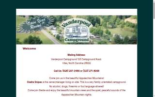 Vanderpool Campground website