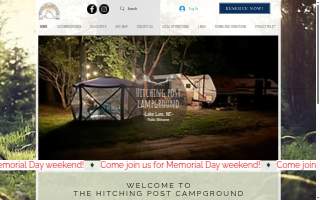 Hitching Post Campground website