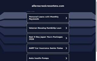 Allen's Creek Resort website
