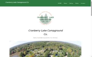 Cranberry Lake Campgrounds website