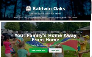 Baldwin Oaks Campground website