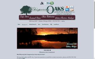 Whispering Oaks Campground website