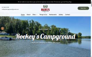 Rockey's Campground website
