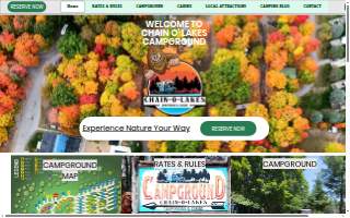 Chain-o-lakes Campground website