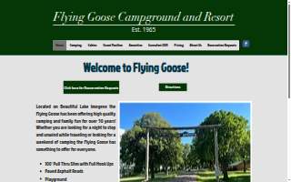 Flying Goose Campgrounds website