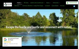Arrowhead Point Rv Park website
