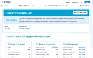 Happy Trails Rv Park Llc website