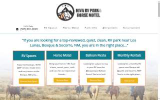 Kiva Rv Park & Horse Motel website