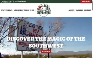 Cedar Cove Rv Park website