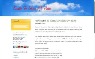 Santa Fe Skies Rv Park website