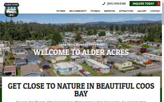 Alder Acres Rv Park website