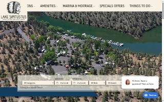 Lake Simtustus Resort website