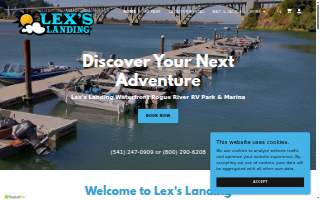 Lex's Landing website