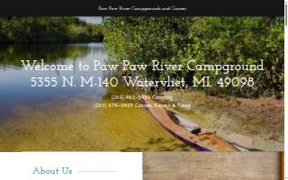Paw Paw River Campgrounds website
