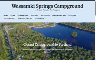 Wassamki Spring Camping Area website