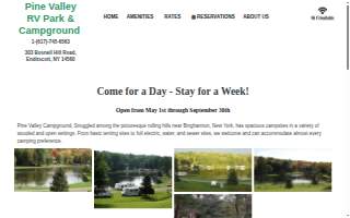 Pine Valley Campgrounds website