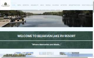 Bel Haven Lake Resort website