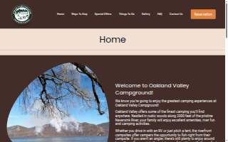 Oakland Valley Campgrounds website