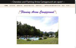 Flaming Arrow Campground & Rv website