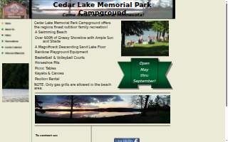 Cedar Lake Memorial Park website