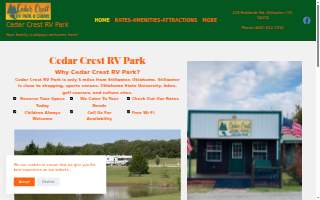 Cedar Crest Rv Park website