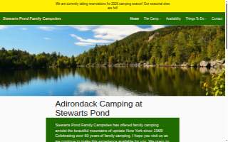 Stewarts Pond Campsites website