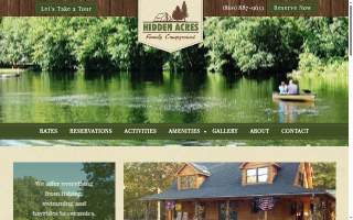 Hidden Acres Camp Grounds website