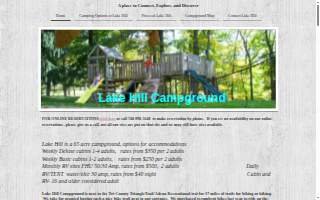 Campground Lake Hill website
