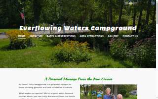 Everflowing Waters Campground website