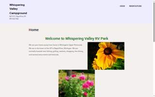 Whispering Valley Camp Ground website