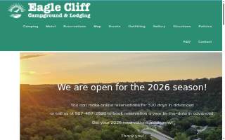 Eagle Cliff Campground website