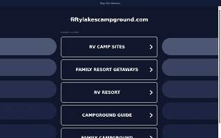 Fifty Lakes Campground website
